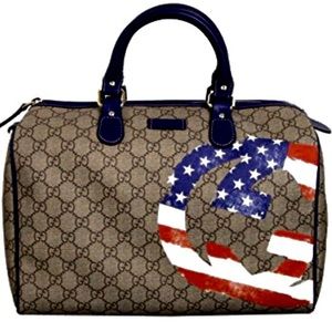 Gucci USA GG Flag Collection Boston Bag